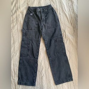 Ragged Priest Black Cargo Jeans